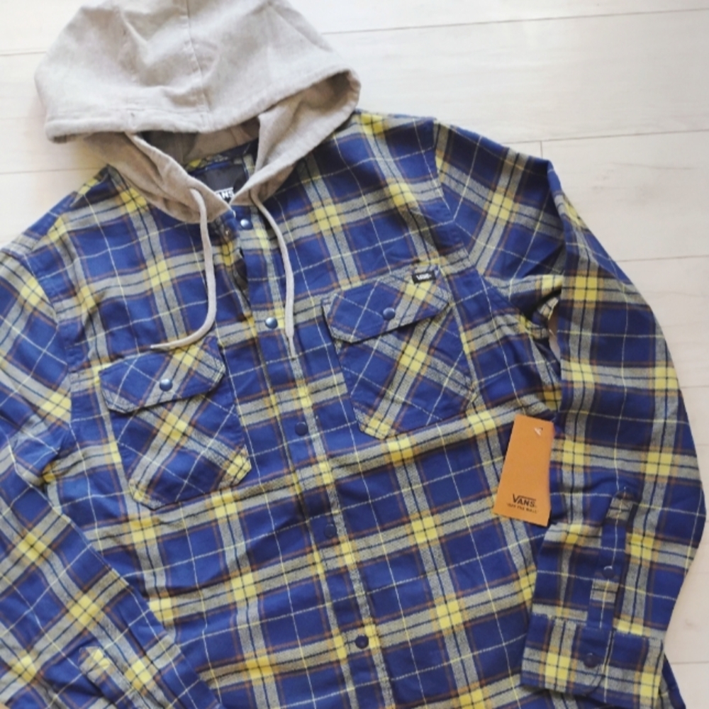 VANS NEW Parkway II Hooded Flannel Shirt Jacket